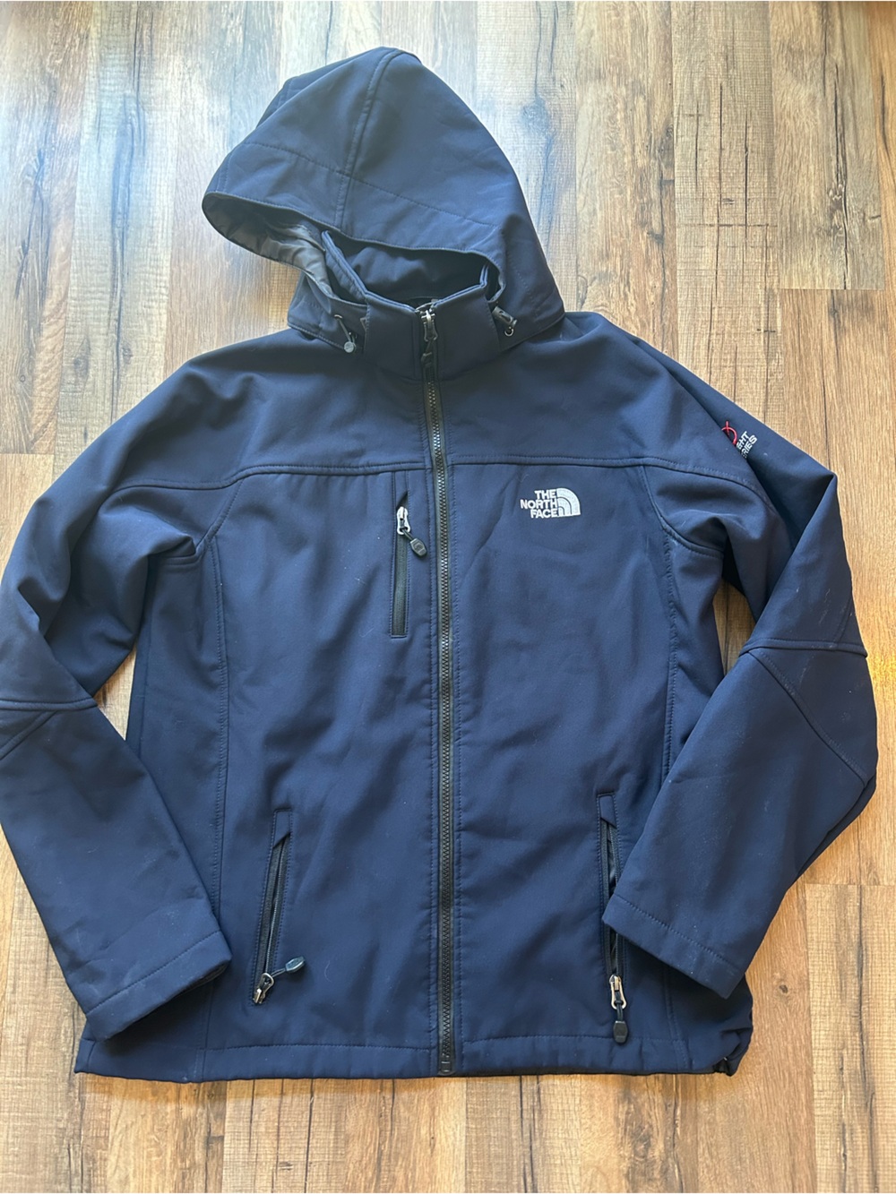 The North Face Men's Navy Softshell Zip Hoodie Jacket